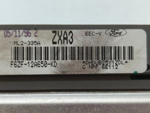 1996 Ford Mustang PCM Engine Control Computer ECU ECM PCU OEM P/N:F6ZF-12A650-KD Fits OEM Used Auto Parts