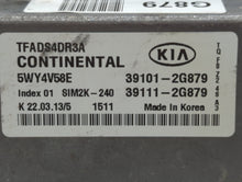 2011-2013 Kia Optima PCM Engine Control Computer ECU ECM PCU OEM P/N:39111-2G879 39101-2G879, 39111-2G877 Fits Fits 2011 2012 2013 OEM Used Auto Parts