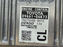 2012-2014 Toyota Camry PCM Engine Control Computer ECU ECM PCU OEM P/N:89661-06K73 89661-06K74 Fits Fits 2012 2013 2014 OEM Used Auto Parts