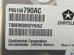 2014 Jeep Grand Cherokee PCM Engine Control Computer ECU ECM PCU OEM P/N:P05150790AC Fits OEM Used Auto Parts