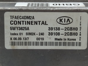 2014-2015 Kia Optima PCM Engine Control Computer ECU ECM PCU OEM P/N:39108-2GBH0 39138-2GBH0, 39108-2GBH1 Fits Fits 2014 2015 OEM Used Auto Parts