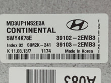 2011-2013 Hyundai Elantra PCM Engine Control Computer ECU ECM PCU OEM P/N:39103-2EMB3 39102-2EMB3 Fits Fits 2011 2012 2013 OEM Used Auto Parts