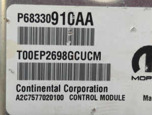 2018-2019 Chrysler Pacifica PCM Engine Control Computer ECU ECM PCU OEM P/N:P68330910AA Fits Fits 2018 2019 2020 OEM Used Auto Parts