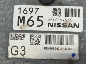 2013-2015 Nissan Sentra PCM Engine Control Computer ECU ECM PCU OEM P/N:NEC011-671 Fits Fits 2013 2014 2015 OEM Used Auto Parts