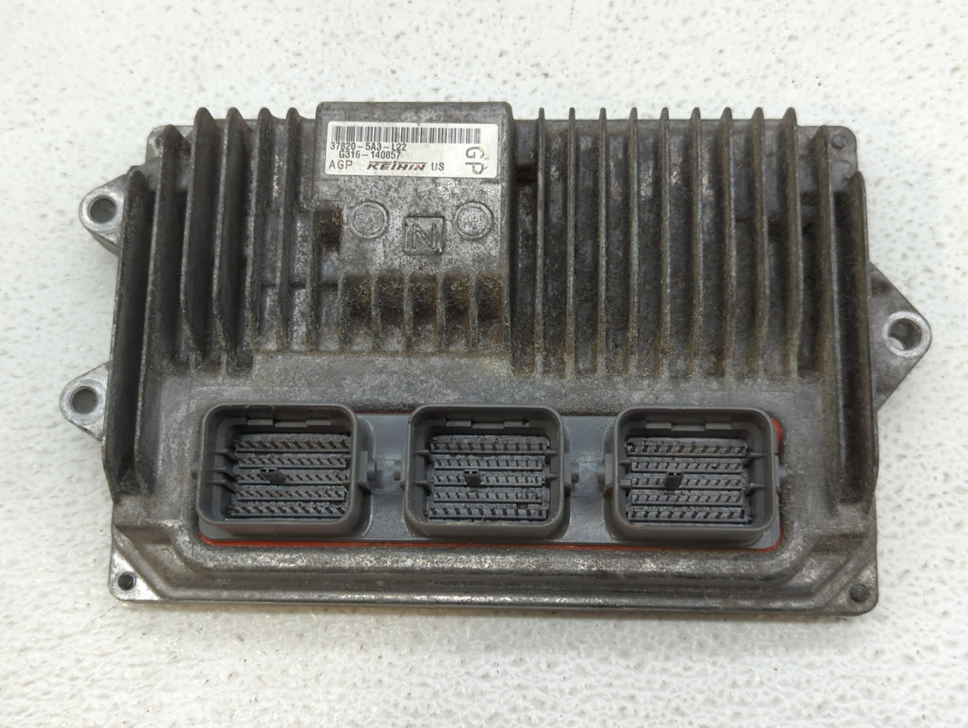 2014 Honda Accord PCM Engine Control Computer ECU ECM PCU OEM P/N:37820-5A3-L22 Fits OEM Used Auto Parts