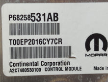 2007-2009 Acura Rdx PCM Engine Control Computer ECU ECM PCU OEM P/N:P68258531AB Fits Fits 2007 2008 2009 OEM Used Auto Parts