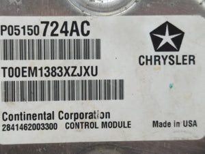 2013 Chrysler 200 PCM Engine Control Computer ECU ECM PCU OEM P/N:P05150724AC Fits OEM Used Auto Parts