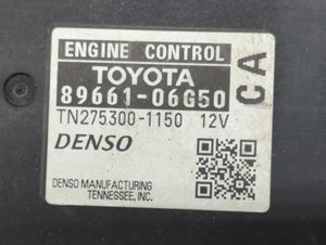 2008-2009 Toyota Camry PCM Engine Control Computer ECU ECM PCU OEM P/N:89661-06G50 Fits Fits 2008 2009 OEM Used Auto Parts