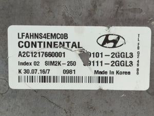 2015-2017 Hyundai Sonata PCM Engine Control Computer ECU ECM PCU OEM P/N:39111-2GGL3 39101-2GGL3 Fits Fits 2015 2016 2017 OEM Used Auto Parts