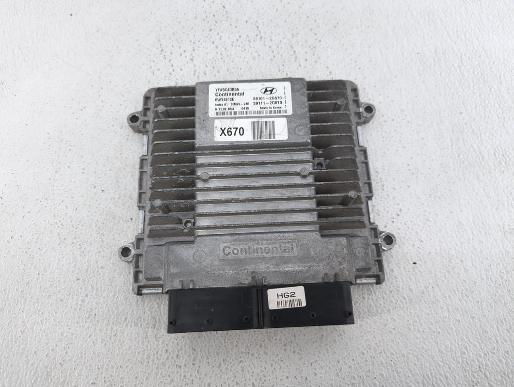 2011-2014 Hyundai Sonata PCM Engine Control Computer ECU ECM PCU OEM P/N:39111-2G670 39101-2G670 Fits Fits 2011 2012 2013 2014 OEM Used Auto Parts