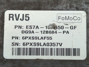 2014-2016 Ford Fusion PCM Engine Control Computer ECU ECM PCU OEM P/N:ES7A-12A650-GF Fits Fits 2014 2015 2016 OEM Used Auto Parts