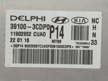 2017-2018 Hyundai Santa Fe PCM Engine Control Computer ECU ECM PCU OEM P/N:39100-3CDP0 Fits Fits 2017 2018 OEM Used Auto Parts