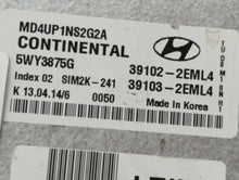 2014-2016 Hyundai Elantra PCM Engine Control Computer ECU ECM PCU OEM P/N:39103-2EML4 39102-2EML4 Fits Fits 2014 2015 2016 OEM Used Auto Parts