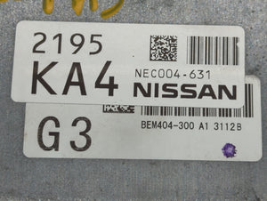 2013-2015 Nissan Sentra PCM Engine Control Computer ECU ECM PCU OEM P/N:NEC004-631 Fits Fits 2013 2014 2015 OEM Used Auto Parts