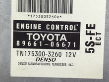 1999 Toyota Camry PCM Engine Control Computer ECU ECM PCU OEM P/N:89661-06691 89661-06671 Fits OEM Used Auto Parts