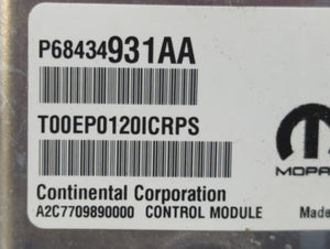 2020-2022 Dodge Durango PCM Engine Control Computer ECU ECM PCU OEM P/N:68434931AA Fits Fits 2020 2021 2022 OEM Used Auto Parts