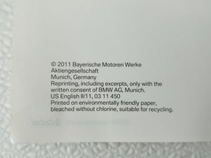 2011 Bmw 323i Owners Manual Book Guide OEM Used Auto Parts