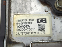 2013 Lexus Ct200h Hybrid DC Synergy Drive Power Inverter P/N:G9200-76011 Fits OEM Used Auto Parts