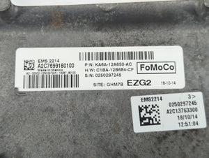 2019 Ford Fiesta PCM Engine Control Computer ECU ECM PCU OEM P/N:KA6A-12A650-AC Fits OEM Used Auto Parts