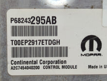 2018 Dodge Caravan PCM Engine Control Computer ECU ECM PCU OEM P/N:P68243295AB Fits Fits 2016 2017 2019 2020 OEM Used Auto Parts