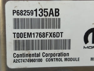 2016-2019 Dodge Journey PCM Engine Control Computer ECU ECM PCU OEM P/N:P68259135AB Fits Fits 2016 2017 2018 2019 OEM Used Auto Parts