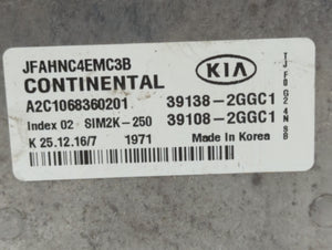 2016-2018 Kia Optima PCM Engine Control Computer ECU ECM PCU OEM P/N:39138-2GGC1 39108-2GGL1, 39138-2GGL1 Fits Fits 2016 2017 2018 OEM Used Auto Parts