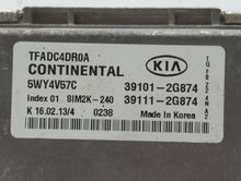 2011-2013 Kia Optima PCM Engine Control Computer ECU ECM PCU OEM P/N:39101-2G874 Fits Fits 2011 2012 2013 OEM Used Auto Parts