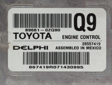 2017-2019 Toyota Corolla PCM Engine Control Computer ECU ECM PCU OEM P/N:89661-0ZQ90 Fits Fits 2017 2018 2019 OEM Used Auto Parts