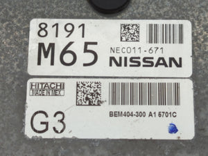 2013-2015 Nissan Sentra PCM Engine Control Computer ECU ECM PCU OEM P/N:NEC011-671 Fits Fits 2013 2014 2015 OEM Used Auto Parts