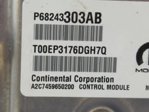 2017 Dodge Ram 1500 PCM Engine Control Computer ECU ECM PCU OEM P/N:P68243303AB Fits Fits 2016 2018 2019 2020 OEM Used Auto Parts