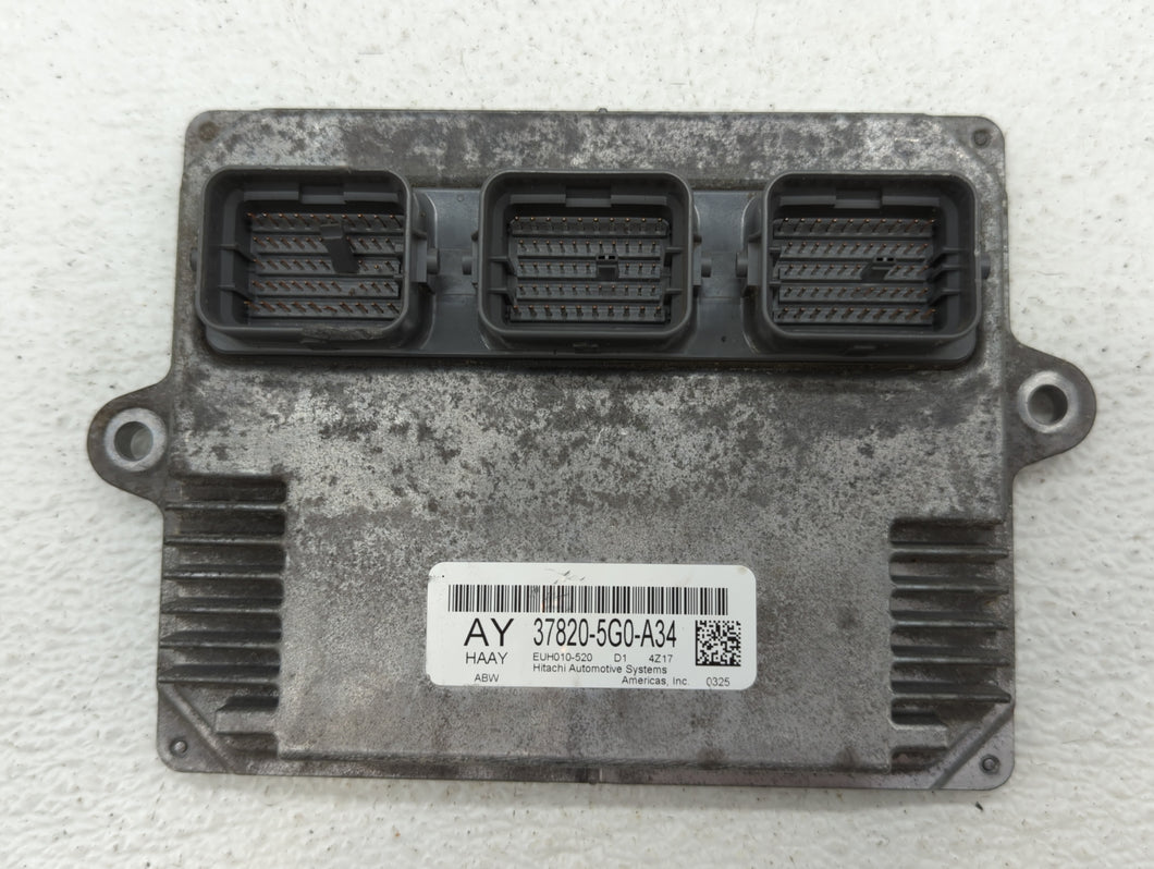 2015 Honda Accord PCM Engine Control Computer ECU ECM PCU OEM P/N:37820-5G0-A34 Fits OEM Used Auto Parts