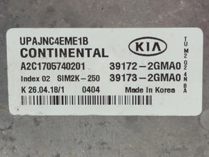 2019-2020 Kia Sorento PCM Engine Control Computer ECU ECM PCU OEM P/N:39172-2GMA0 Fits Fits 2019 2020 OEM Used Auto Parts