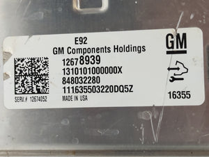 2016-2018 Chevrolet Silverado 1500 PCM Engine Control Computer ECU ECM PCU OEM P/N:12678939 Fits Fits 2016 2017 2018 OEM Used Auto Parts