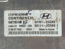 2015-2017 Hyundai Sonata PCM Engine Control Computer ECU ECM PCU OEM P/N:39101-2GGK0 Fits Fits 2015 2016 2017 OEM Used Auto Parts