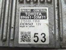 2013-2014 Lexus Es350 PCM Engine Control Computer ECU ECM PCU OEM P/N:89661-33M71 Fits Fits 2013 2014 OEM Used Auto Parts