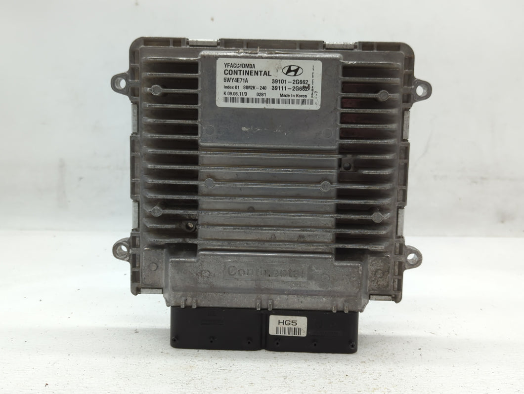 2011-2014 Hyundai Sonata PCM Engine Control Computer ECU ECM PCU OEM P/N:39101-2G662 Fits Fits 2011 2012 2013 2014 OEM Used Auto Parts