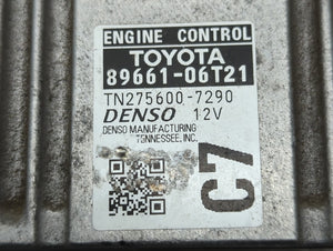 2016-2017 Toyota Camry PCM Engine Control Computer ECU ECM PCU OEM P/N:89661-06T21 89661-06T22 Fits Fits 2016 2017 OEM Used Auto Parts