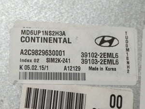 2014-2016 Hyundai Elantra PCM Engine Control Computer ECU ECM PCU OEM P/N:39103-2EML6 39102-2EML6 Fits Fits 2014 2015 2016 OEM Used Auto Parts