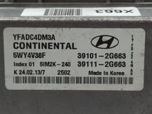 2011-2014 Hyundai Sonata PCM Engine Control Computer ECU ECM PCU OEM P/N:39101-2G663 Fits Fits 2011 2012 2013 2014 OEM Used Auto Parts