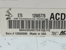 2017-2021 Buick Encore PCM Engine Control Computer ECU ECM PCU OEM P/N:12685776 Fits Fits 2017 2018 2019 2020 2021 OEM Used Auto Parts