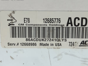 2017-2021 Buick Encore PCM Engine Control Computer ECU ECM PCU OEM P/N:12685776 Fits Fits 2017 2018 2019 2020 2021 OEM Used Auto Parts