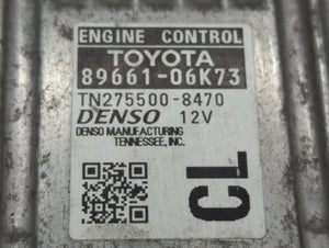 2012-2014 Toyota Camry PCM Engine Control Computer ECU ECM PCU OEM P/N:89661-06K73 89661-06K74 Fits Fits 2012 2013 2014 OEM Used Auto Parts