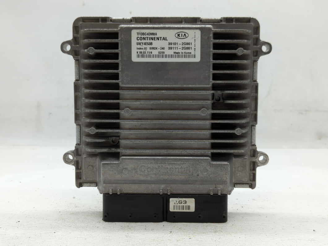 2011-2013 Kia Optima PCM Engine Control Computer ECU ECM PCU OEM P/N:39101-2G861 Fits Fits 2011 2012 2013 OEM Used Auto Parts