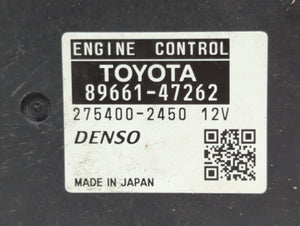 2010 Toyota Prius PCM Engine Control Computer ECU ECM PCU OEM P/N:89661-47262 89661-47261 Fits OEM Used Auto Parts