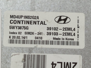 2014-2016 Hyundai Elantra PCM Engine Control Computer ECU ECM PCU OEM P/N:39103-2EML4 39102-2EML4 Fits Fits 2014 2015 2016 OEM Used Auto Parts