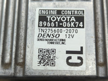 2012-2014 Toyota Camry PCM Engine Control Computer ECU ECM PCU OEM P/N:89661-06K74 89661-06K64 Fits Fits 2012 2013 2014 OEM Used Auto Parts