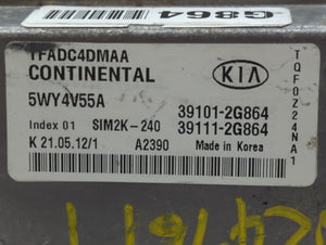 2011-2013 Kia Optima PCM Engine Control Computer ECU ECM PCU OEM P/N:39101-2G864 39111-2G864 Fits Fits 2011 2012 2013 OEM Used Auto Parts