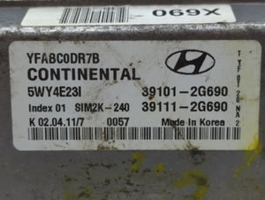 2011-2014 Hyundai Sonata PCM Engine Control Computer ECU ECM PCU OEM P/N:39111-2G690 39101-2G690 Fits Fits 2011 2012 2013 2014 OEM Used Auto Parts