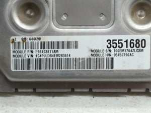 2014 Jeep Grand Cherokee PCM Engine Control Computer ECU ECM PCU OEM P/N:P05150790AC P68172002AL Fits OEM Used Auto Parts