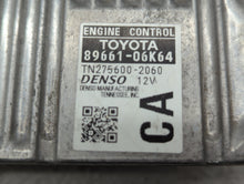 2012-2014 Toyota Camry PCM Engine Control Computer ECU ECM PCU OEM P/N:89661-06K61, 89661-06K74 Fits Fits 2012 2013 2014 OEM Used Auto Parts